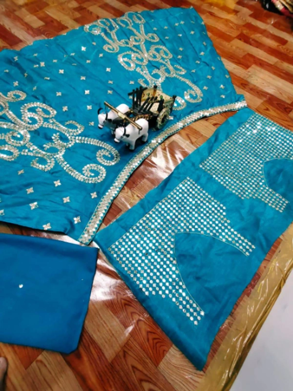 Lehenga with Cancan & Canvas Patta